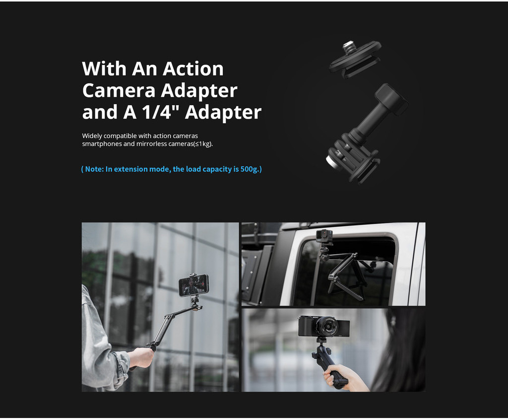PGYTECH CapLock MantisPod Z For GoPro/Insta360/DJI Pocket 3/Smartphones ...