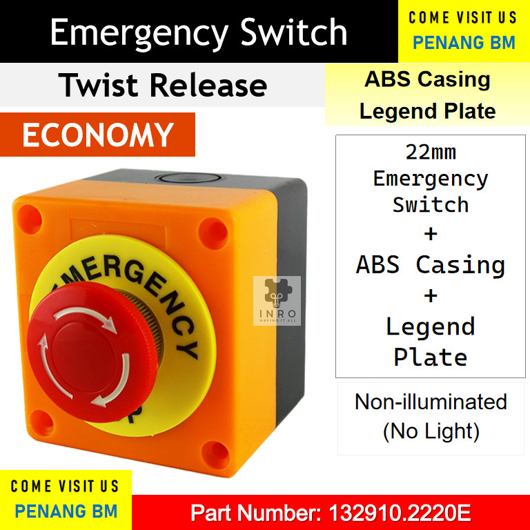 Butang Henti Kecemasan [Economy Switch] [with ABS casing and legend ...