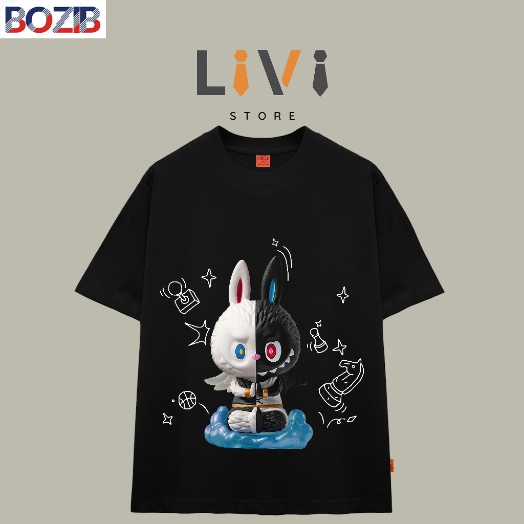 Labubu Short Sleeve Pop Mart Monster Labubu Men Women Kids Round Neck ...