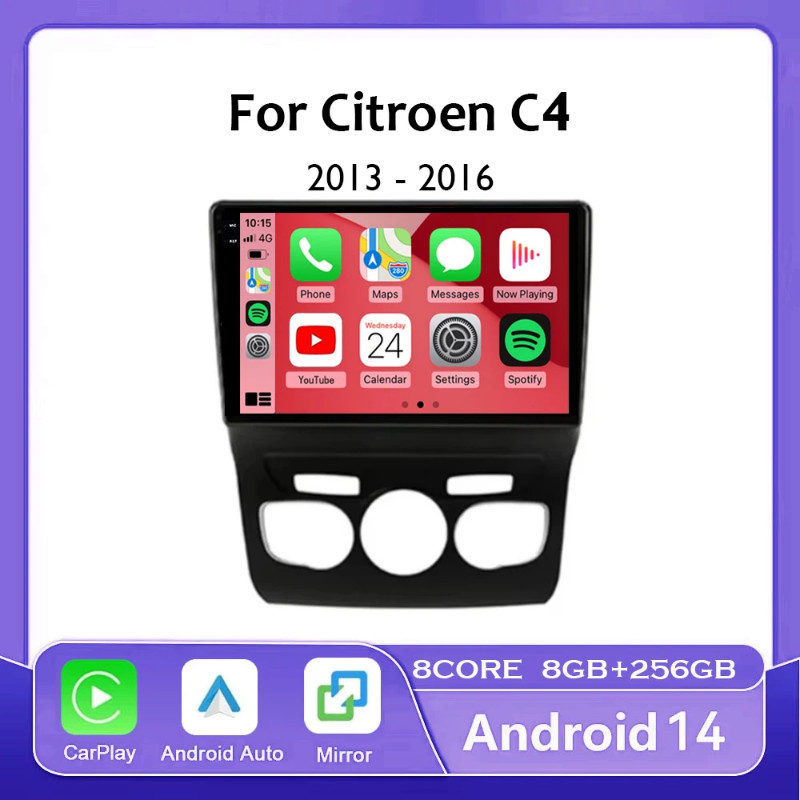 Car Radio Screen For Citroen C4 C4l Ds4 2012 2017 Android 14
