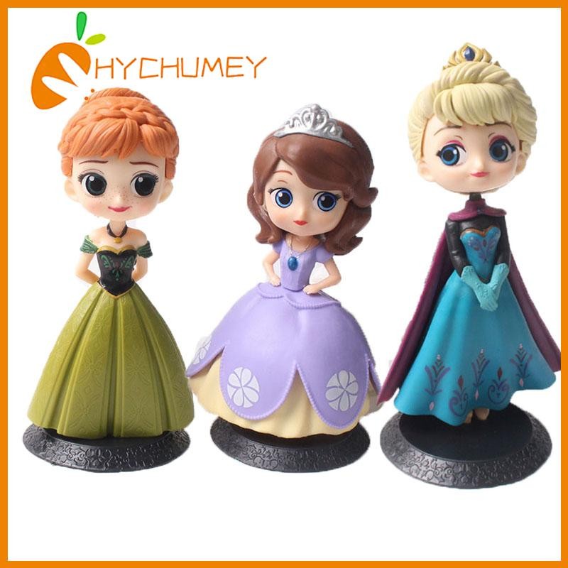 Princess Delightful Frozen Elsa Anna Sofia Mini Figures Pvc Miniatures ...