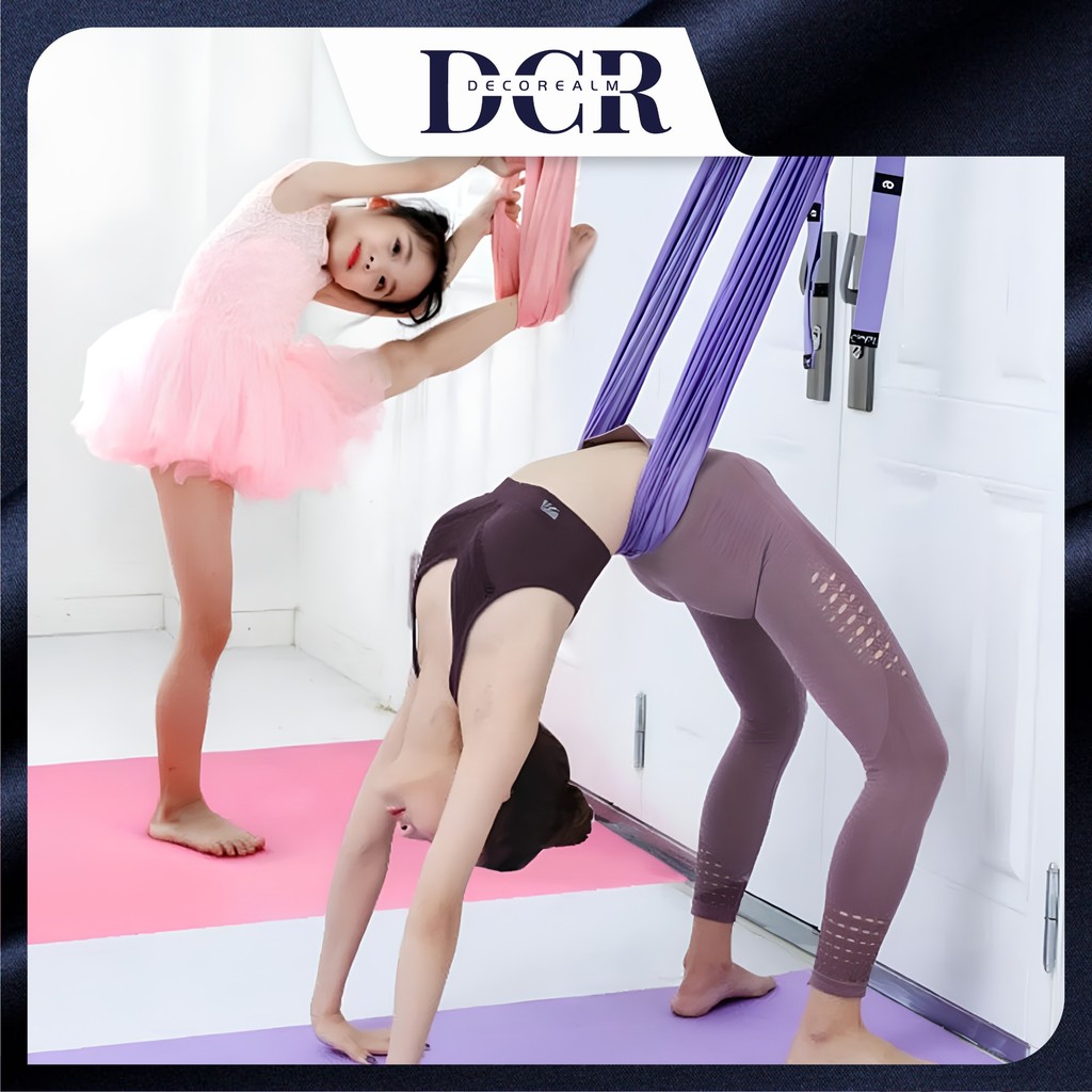 DCR Aerial Yoga Rope Stretching Belt Training Pilates Fitness Exercise ...