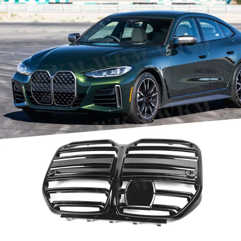 ABS Gloss Black Car Front Bumper Mesh Grille Frame for BMW 4 Series G26 ...