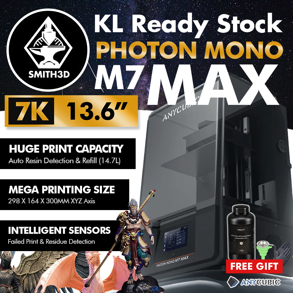 Anycubic Photon Mono M7 Max 7K Mono LCD Large Resin 3D Printer Auto ...