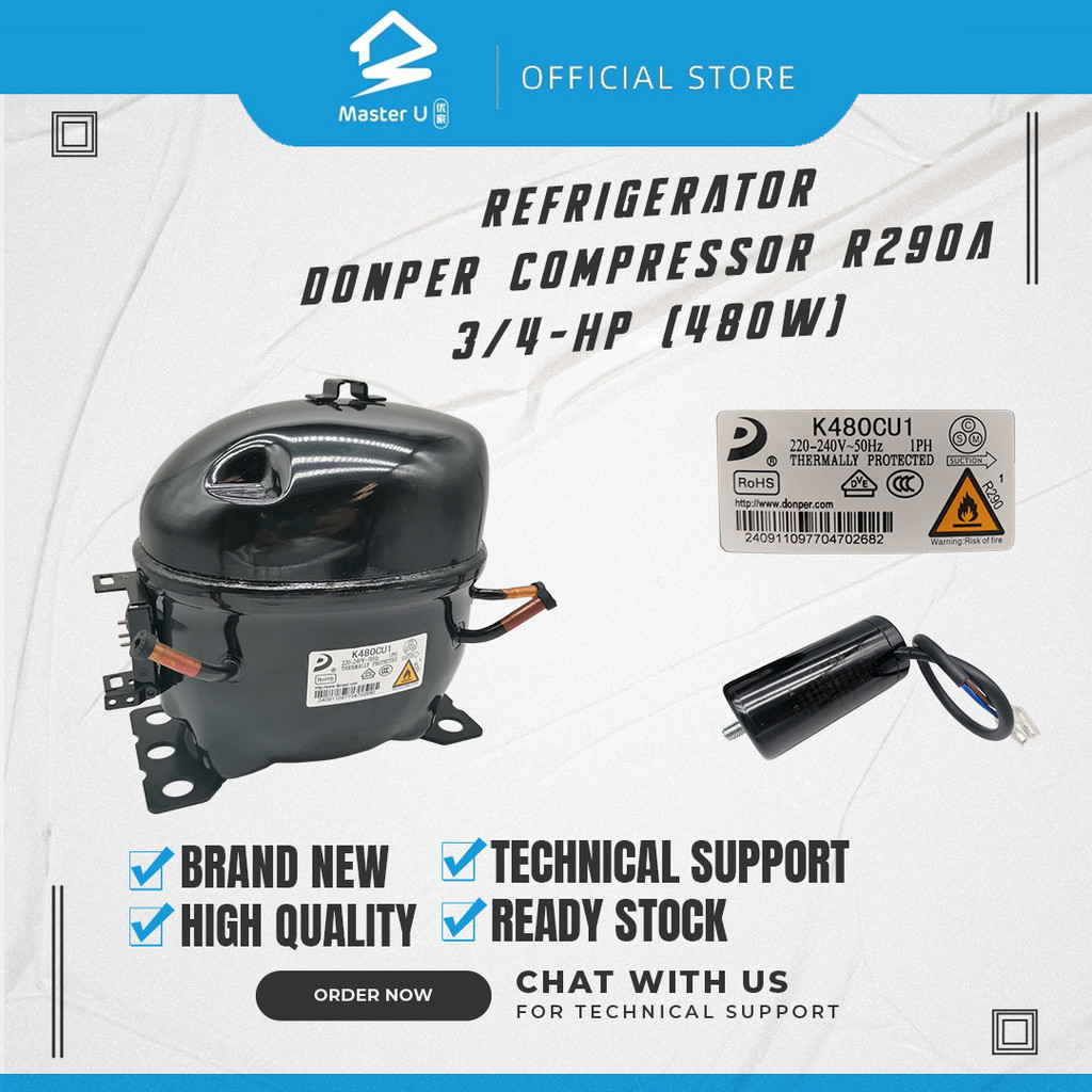 REFRIGERATOR DONPER COMPRESSOR R290A - 3/4-HP (480W) - K480CU1 | Shopee ...