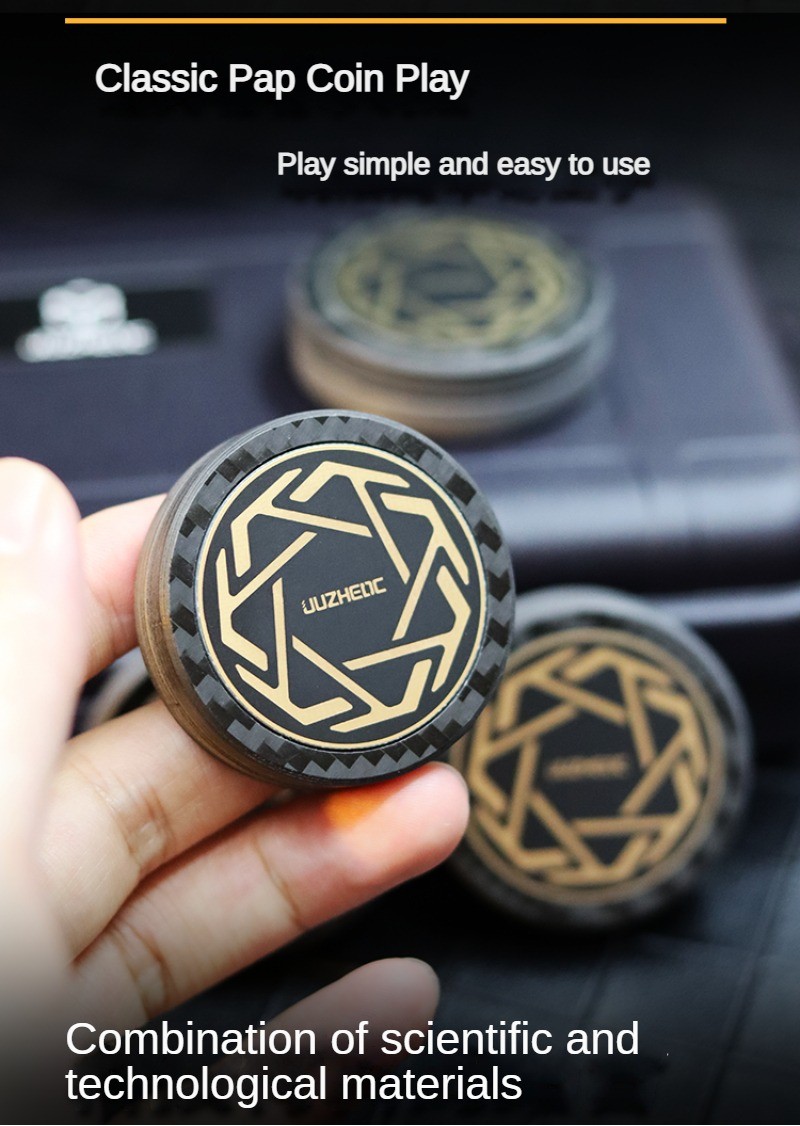 True Carbon Fiber Flat Slider - Premium Metal EDC Fidget Toy Stress ...