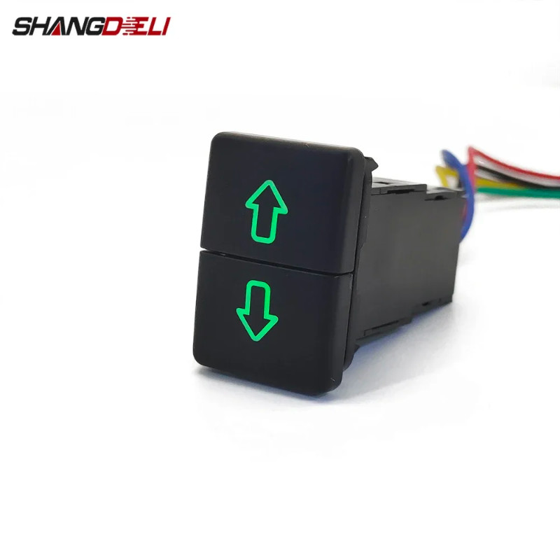 Car Dual Key LED Light Switch Power On Off Up Down Arrow Push Button ...