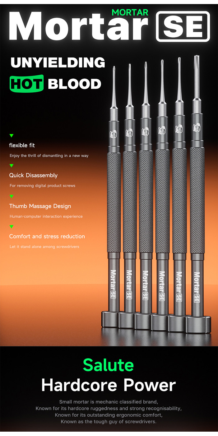 Mechanic MORTAR SE Magnetic Screwdriver Set Y 0.6,Pentalobe 0.8 ...