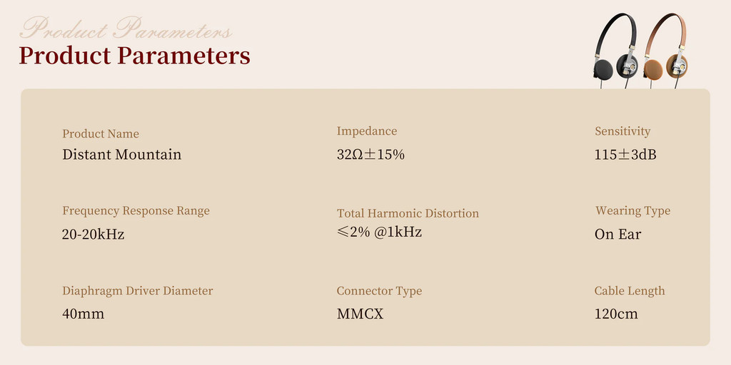 Roseselsa Harukana Yama, Over-Ear Wired Headphones: Hi-Fi