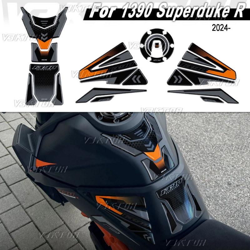 3D Resin Tank Pad Sticker Motorcycle Fuel Tank Protection Decal For KTM ...