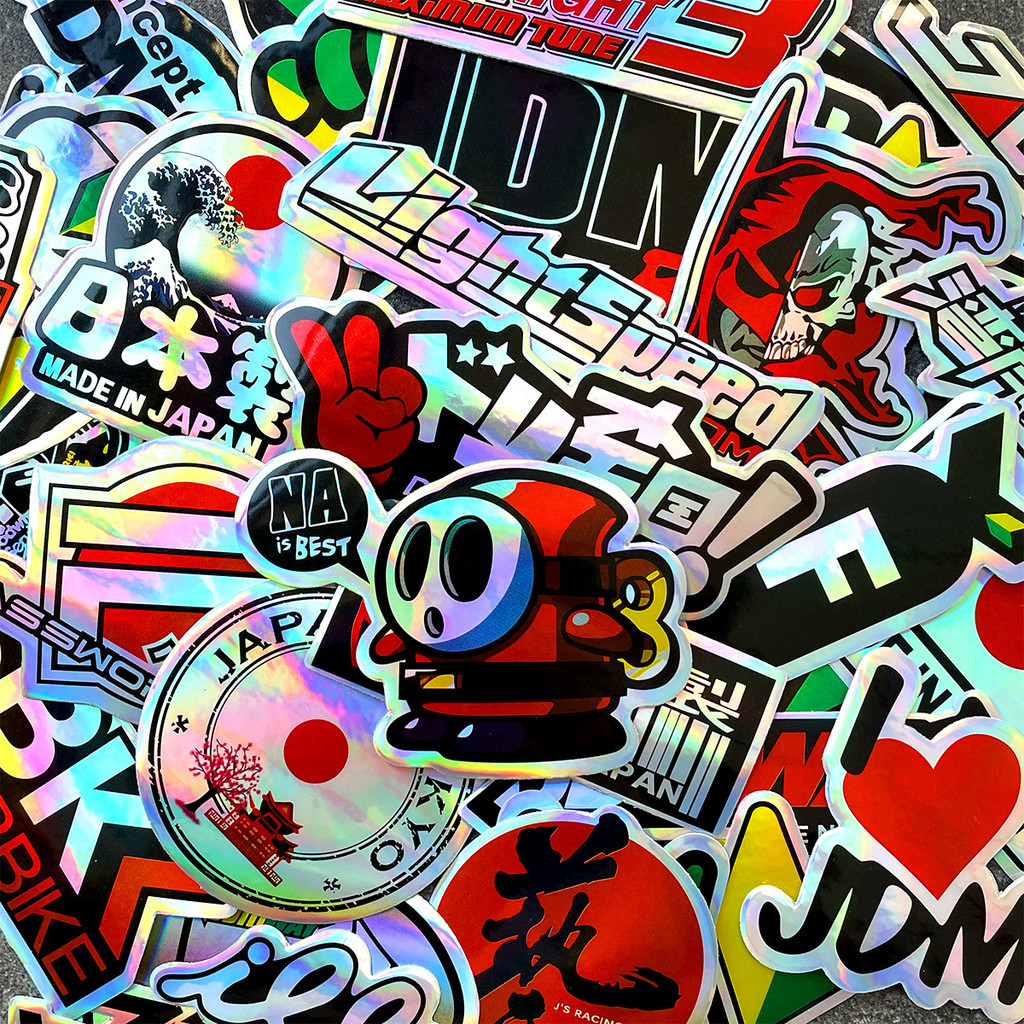 40 Pcs JDM Sticker Japanese Styling Emblems Stickers Motorcycle Car ...
