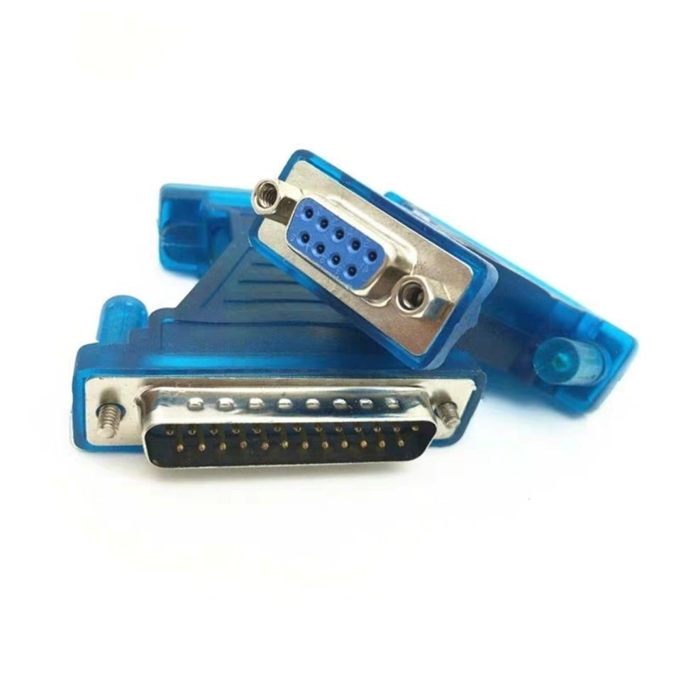 D DB9 Female Serial Port to Parallel Port DB25 Male Adapter RS232 ...