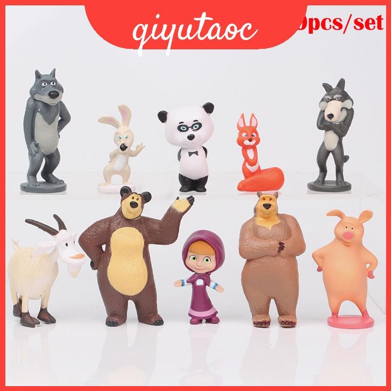 Masha and the Bear 12 Cm Toy Doll | Famous Cartoon | Ideal Gift Set for Girls Kids (Masha Set -RED)