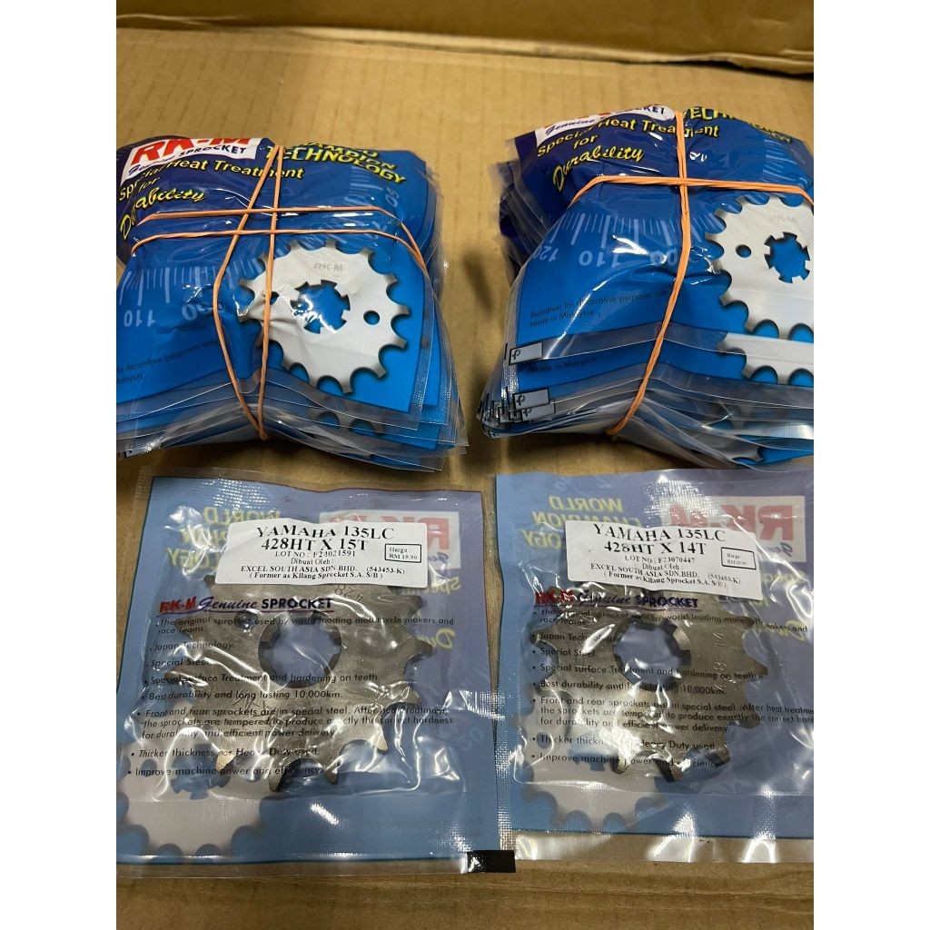 RKM RK-M RK SPROCKET 428H / 428 H [ 14T / 15T ] LC135 Y15 Y16 Y125 Y110 ...