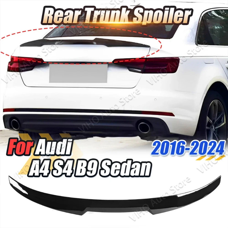 For Audi A4 B9 S4 S-line RS4 Sedan 2017-2024 Car Rear Spoiler Rear ...