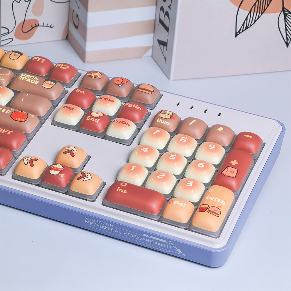 Hamburger Keycap MOG Profile PBT 120 Keys Light Transmission Wooting ...
