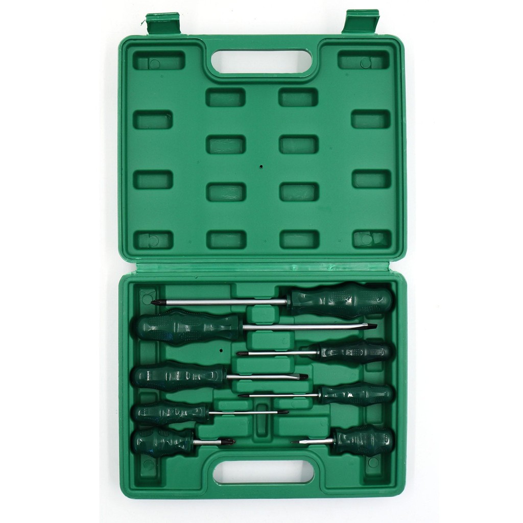 8-Piece Heavy-Duty Screwdriver Set (Professional Grade) in Tool Storage ...