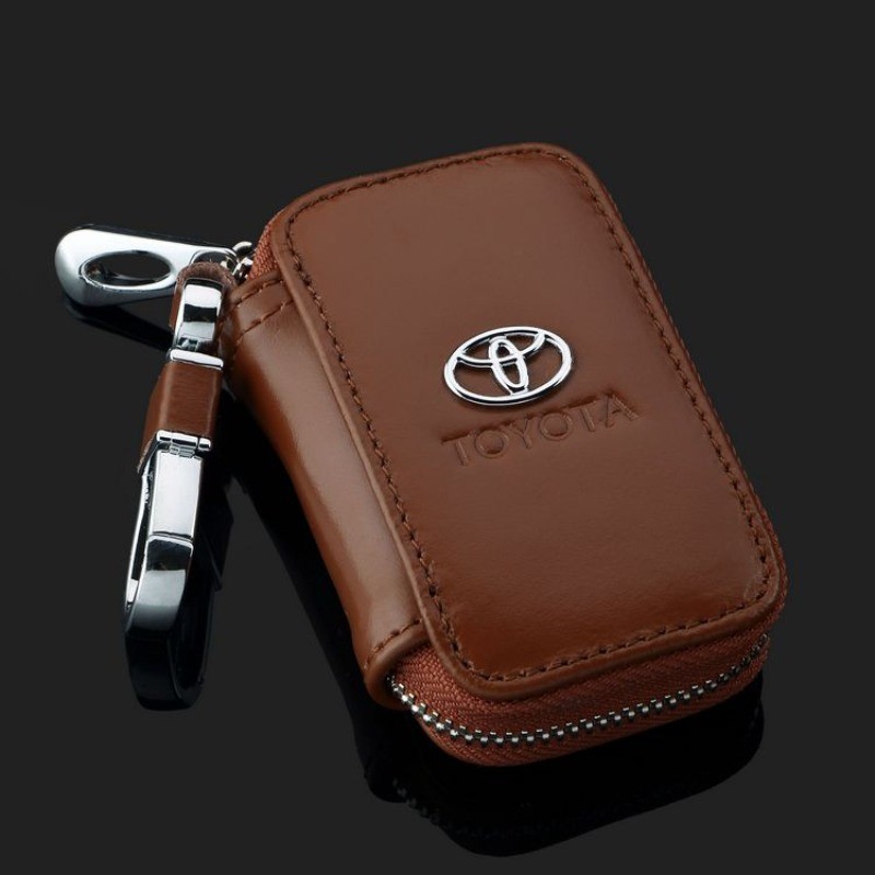 leather car key case key fob cover shell bag wallet for raize rush vios ...