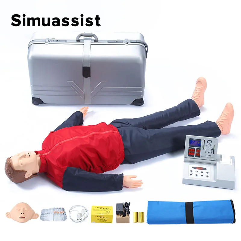 Lcd Color Display Computer Full Body Adult Cpr Manikin Mannequincpr Simulator Trainer First