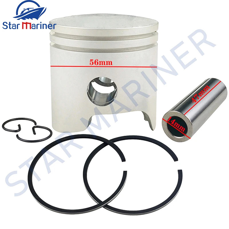 6E7-11631-00 Piston Kit Std With Piston Ring For Yamaha 2T Outboard ...