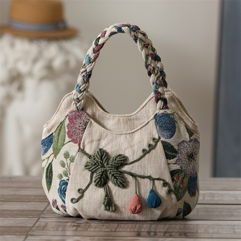 Women's Handbag Original Ethnic Style Female Handbag Canvas Embroidery ...