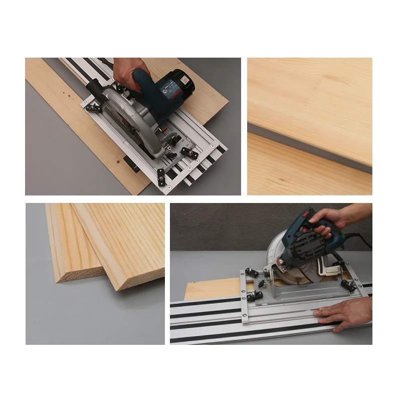 2x1.4m Guide Rails Tracks + Universal Base for Circular Saw, Track Saw ...
