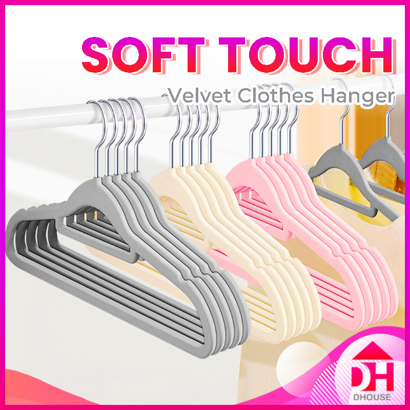 360° Rotate Premium Flocking Fabric Heavy Duty Hanger Clothes Hanger ...