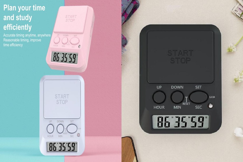 [Ready Stock] Timer with Light and Beep Multi-function Electronic Clock ...