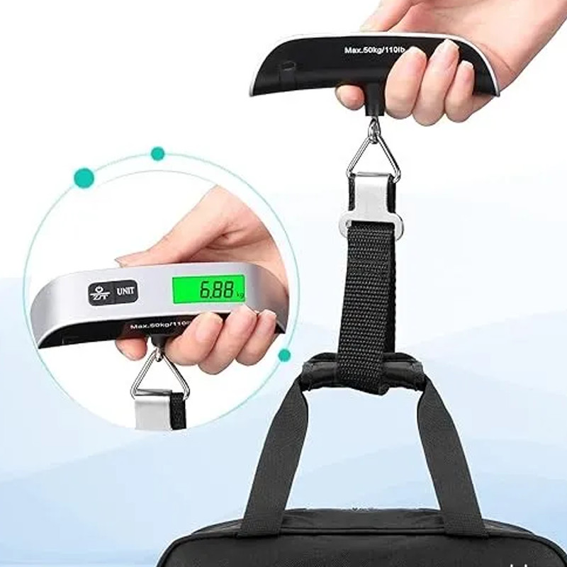 50kg/110lb Electronic Digital Luggage Weight Scale Handheld Travel ...