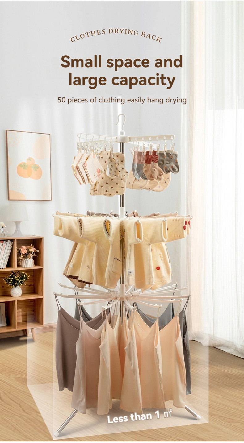 Infant 3-Tier Clothes Rack High-Quality Baby Tripod Diaper Towel Rack ...