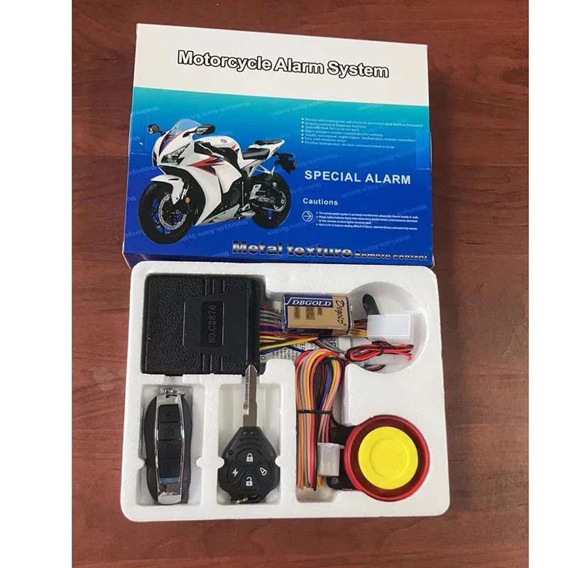 Motorcycle Anti-Theft Alarm System Wireless Remote Engine Starter Stop ...