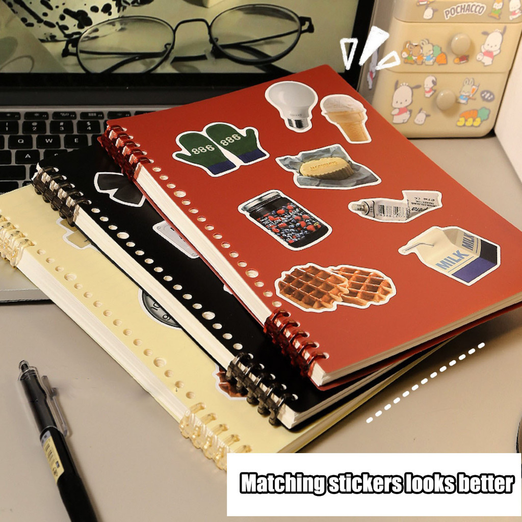 Excluding substitute cores Loose leaf notebook shell refillable page ...