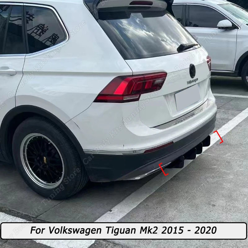 Car Rear Bumper Diffuser Lip Spoiler Body Kits Tuning For Volkswagen ...