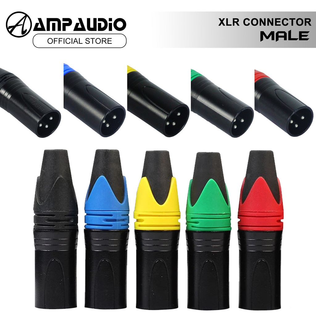XLR 3 Pin male MIC Jack Plug Audio Microphone Cable Connector - 1 PC ...