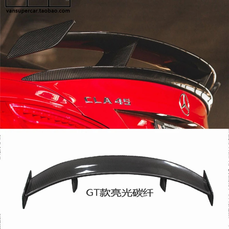 GT Spoiler For Mercedes CLA Wing CLA45 W117 C117 Matt Carbon Fiber Rear ...