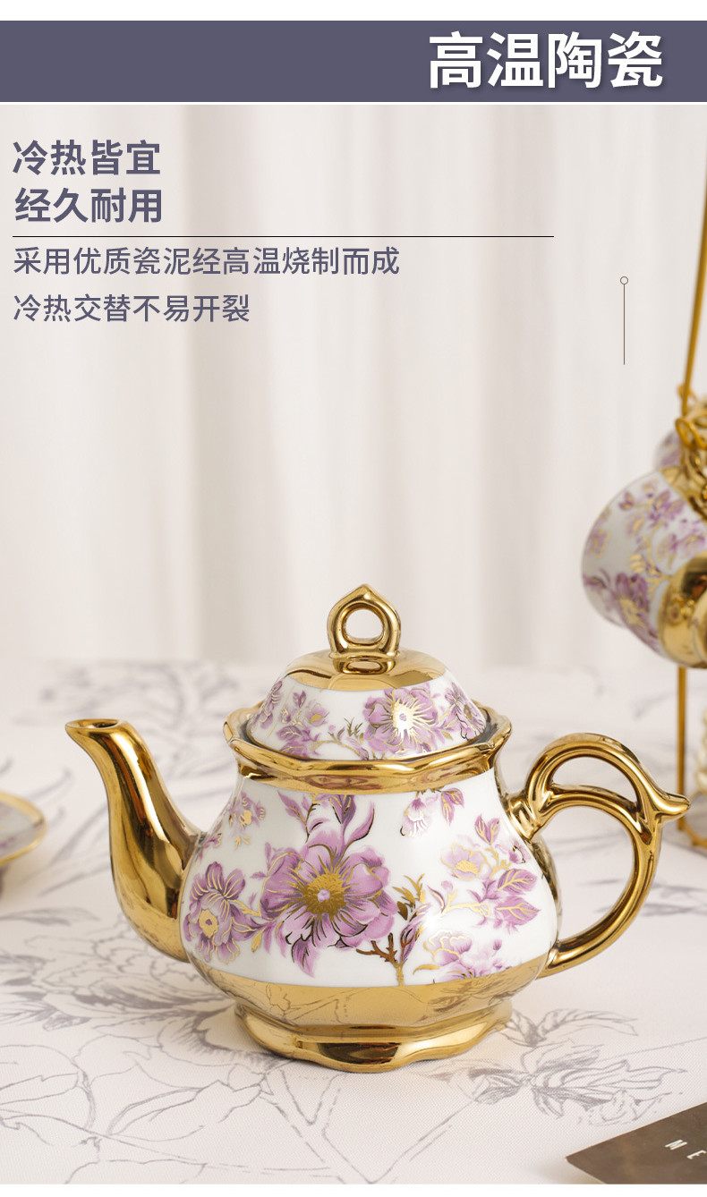 20 Piece Set European Style Tea Set Ceramic Coffee Cup Flower Tea ...