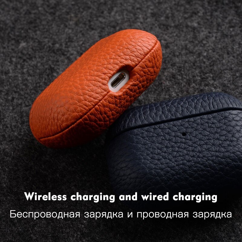 Genuine Cowhide Leather Case For AirPods Pro 2 Premium Earphone Cover ...