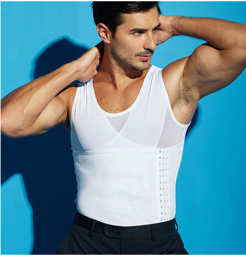 Men's Body Shaper Compression Vest Abdomen Shapewear Tummy Slimming ...