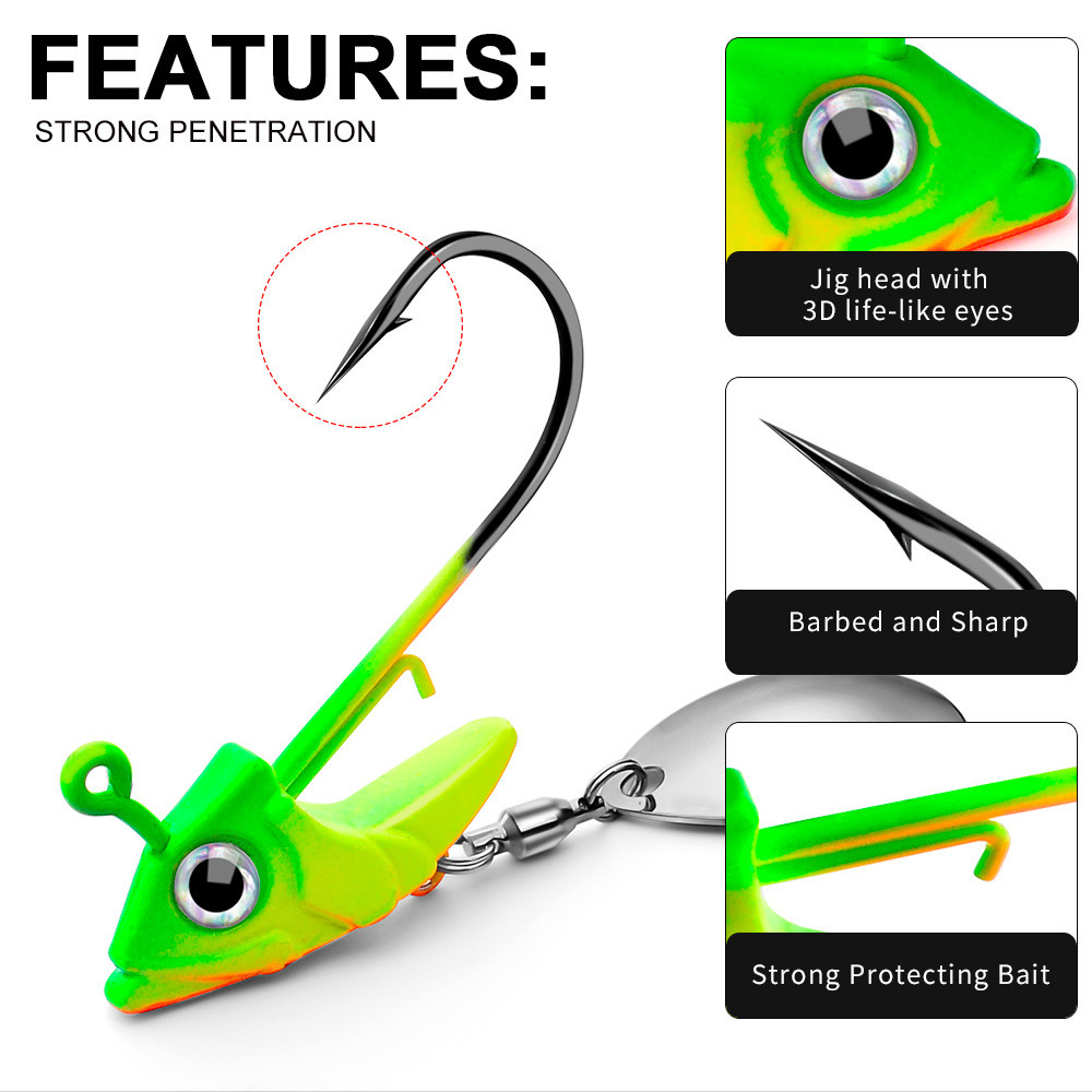 Lead Head Hook with Hook Fish Head Lead Head Hook Soft Fish ...