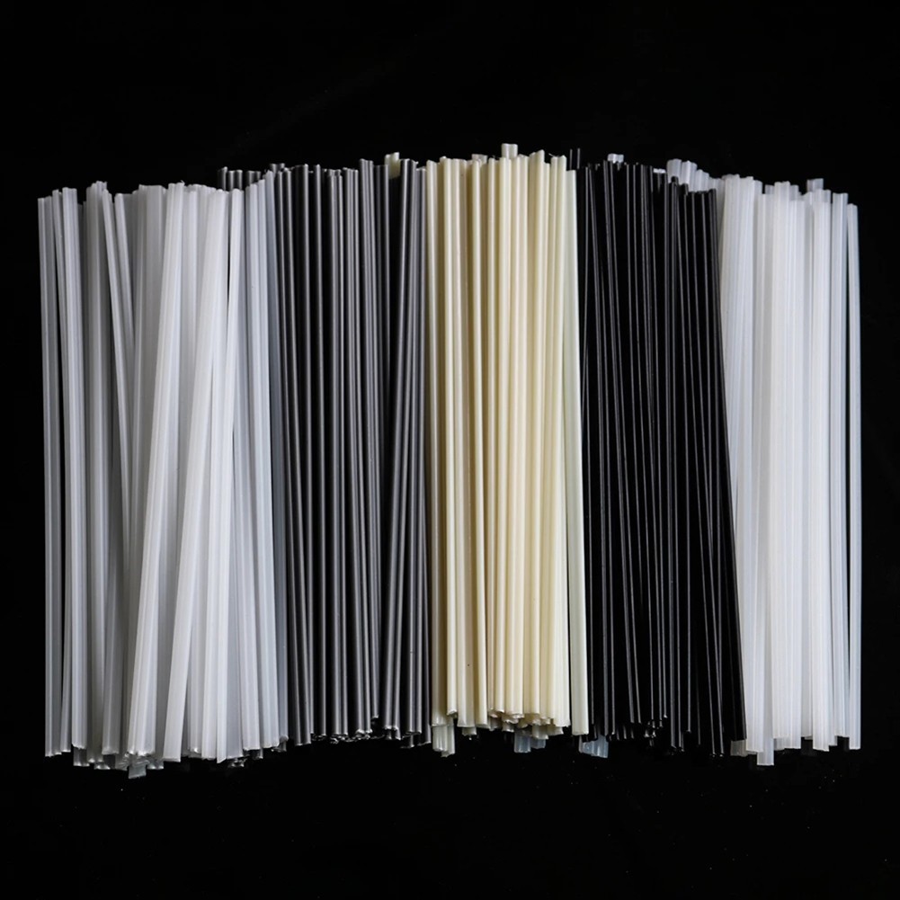 Long Lasting Plastic Welding Rods Kit – 50-Piece Mixed Set – ABS, PP, PVC, PE – 200mm X 5mm – For Bumper, Tank, Pipe, And Shell Repairs