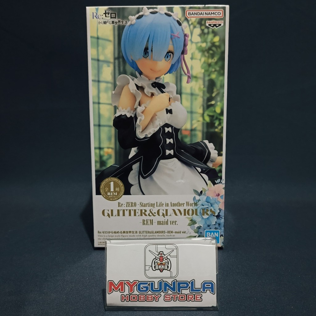 And Glamour Figure Banpresto Rem Figur - Re:Zero Glitter & Glamours Maid Version 24cm Sammlerstück Re:Zero Rem Figur