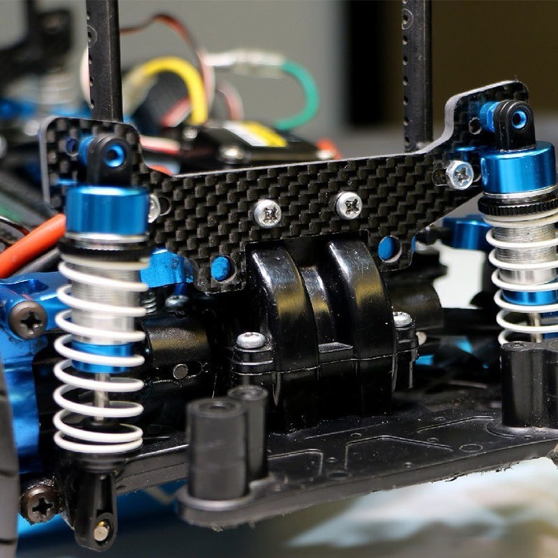 Tamiya TT02/TT02R 1/10 RC Carbon Fiber Front & Rear Long Shock Tower ...