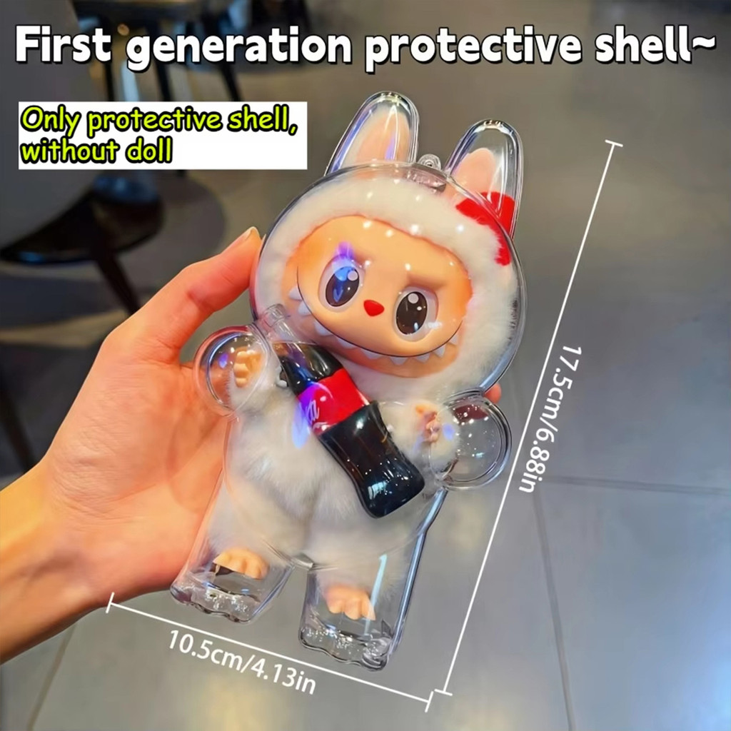For Labubu V1 V2 Protective Case Shell Transparent Acrylic Case ...