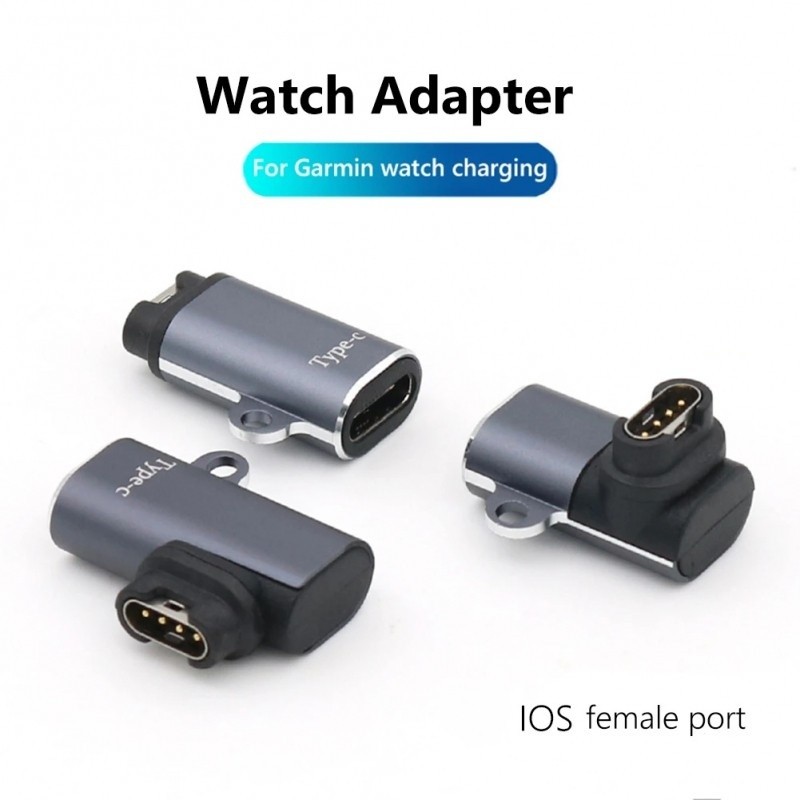 2-Pack USB-C Female To For Garmin Watch Charger Connector Male Adapter - View #3