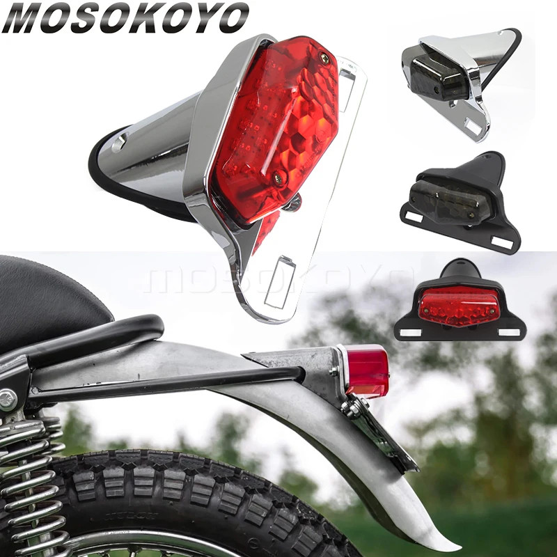 Universal Motorcycle Brake Lamp Rear Stop License Plate Holder Lucas ...