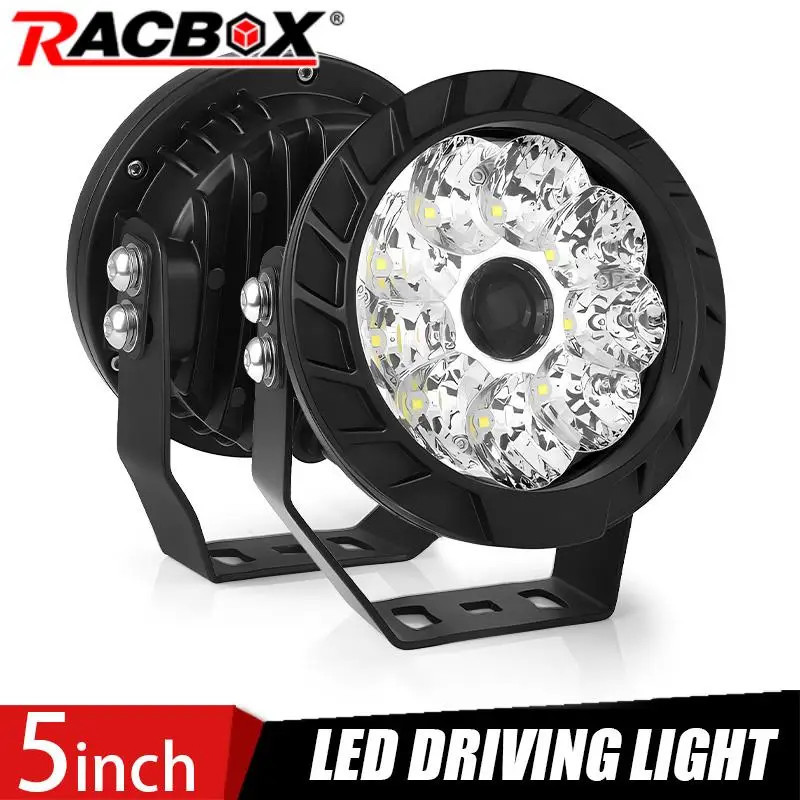 5.5 inch Round LED Work Light bar flood spot combo beam fog light led ...