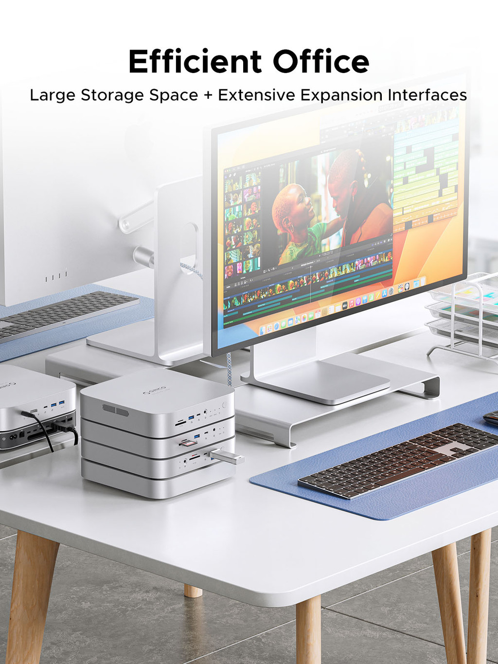 ORICO StudioLink Hub für Mac mini mit SSD Gehäuse & 7 in 1 Anschlüssen