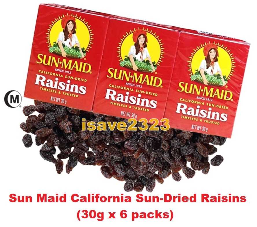 [HALAL] Sun Maid California Sun-Dried Raisins (30g x 6 Packs) | Shopee ...
