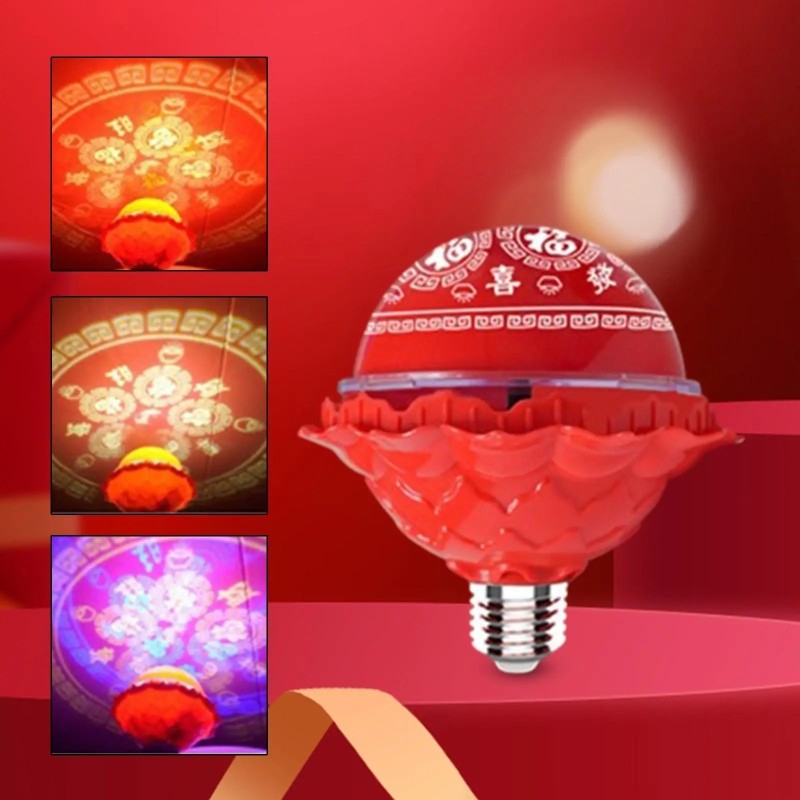 Fortune Lanterns Spring Festival Fu Character Lights Led Bulbs Colorful ...