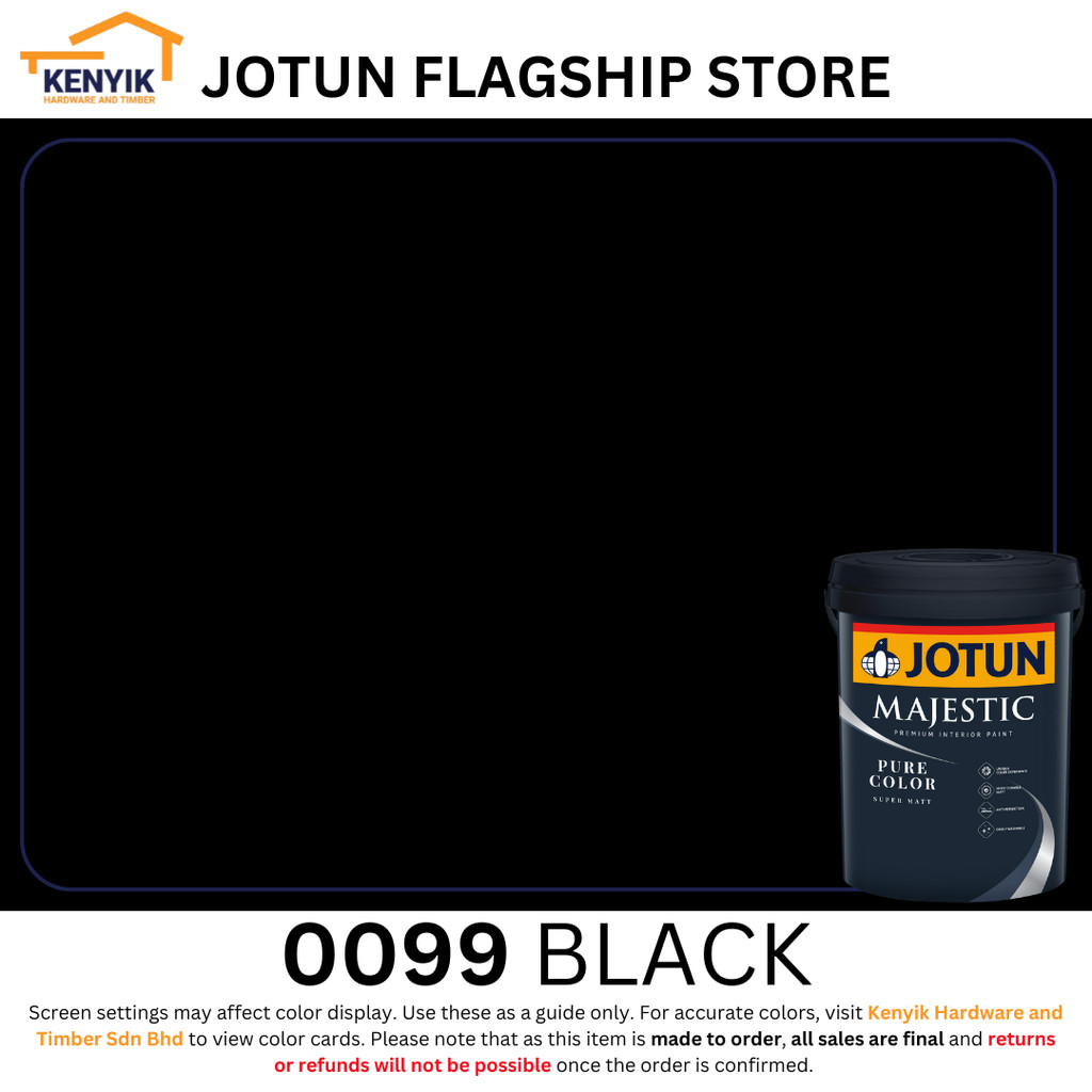 JOTUN 5 Litre Majestic Pure Colour - Super Matt (Interior Paint) (Tak ...